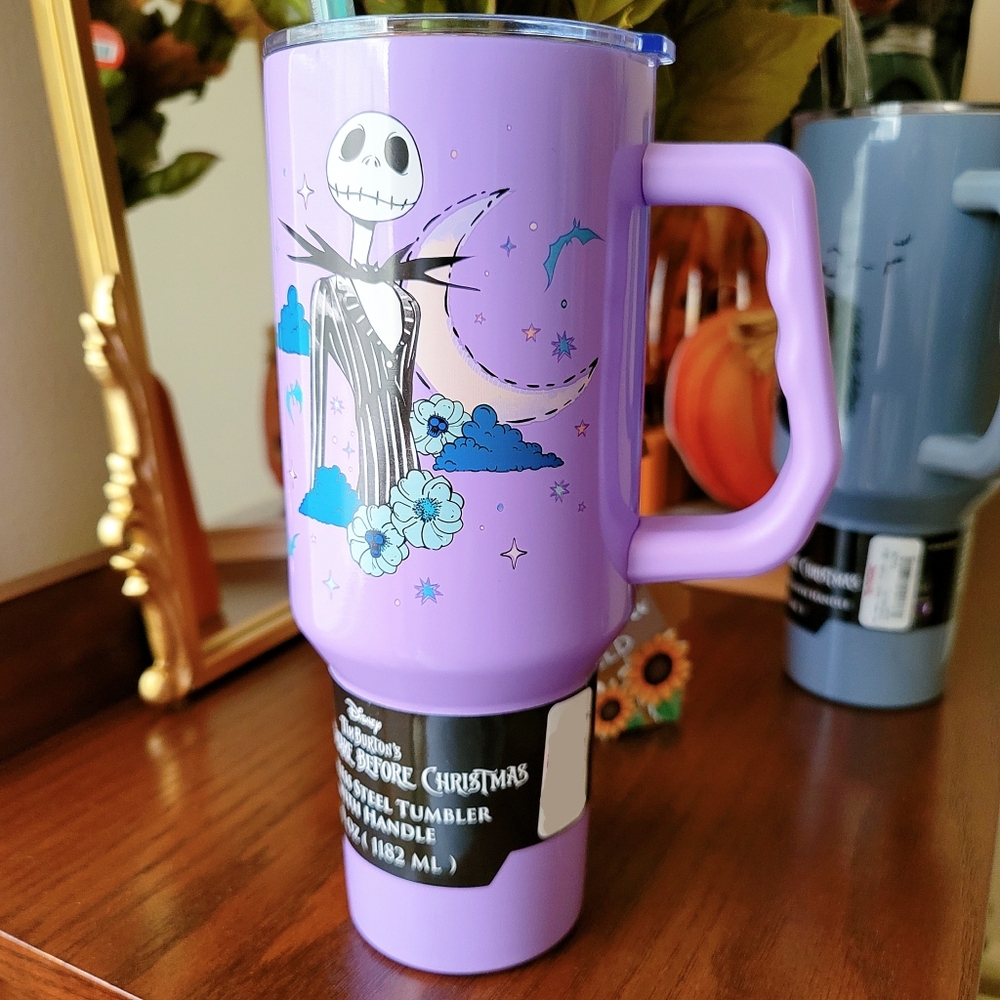 Disney's The Nightmare Before Christmas Purple Jack & Zero SS Tumbler NWT